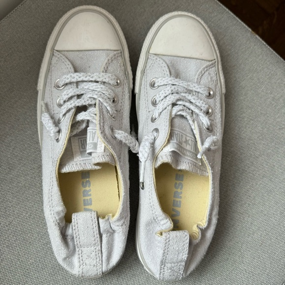 Converse All Star Light Gray Elastic Back Low Sneakers - Picture 3 of 5